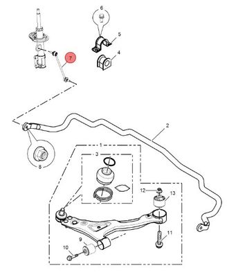 Eisener Frontstabilisator für MG5/Roewe 350 50016116 im Fahrzeug-Aufhängungssystem