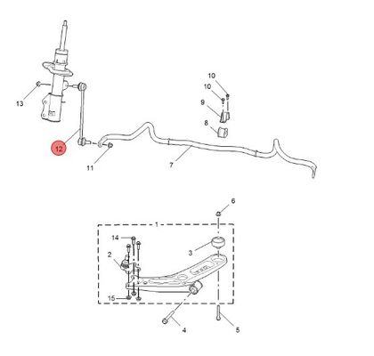Direktverkauf Eisen-Frontstabilisator-Stäbchenverbindung für EMG6/MG6/ER6/RW-EI5/RW-EI20 10194392