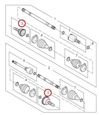Universaler Automobilzubehör Antriebswelle für MAXUS V80/A80/EV80/RV80C C00038612