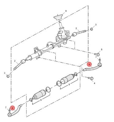 Dauerhafte Autoteile Tie Rod End R für Mg6/Roewe 550 24x7.5x4.5cm Jahr 2020- 10001518